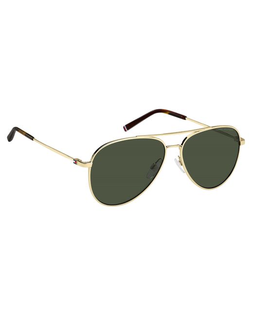 Tommy Hilfiger Green Pilot Aviator Sunglasses for men