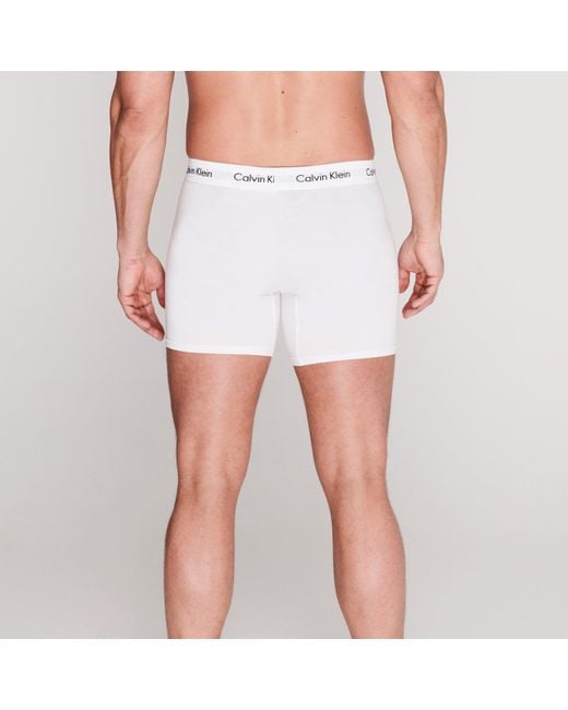 Calvin Klein White Calvinklein 3 Pack Boxer Briefs for men