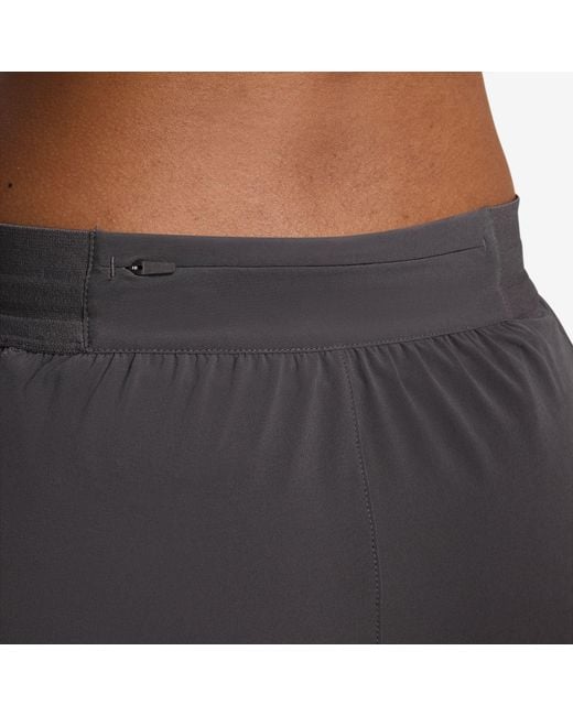 Nike Gray Dri-Fit Swift Mid-Rise 3 2-In-1 Shorts