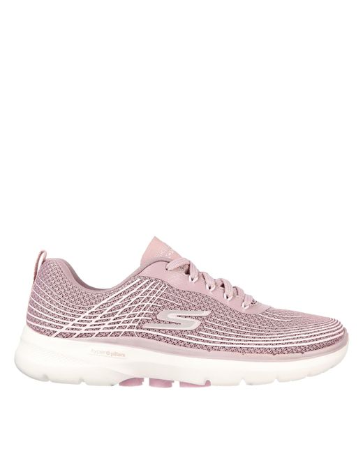 Skechers Purple Athletic Mesh Lace Up W Haptic Prin Slip On Trainers
