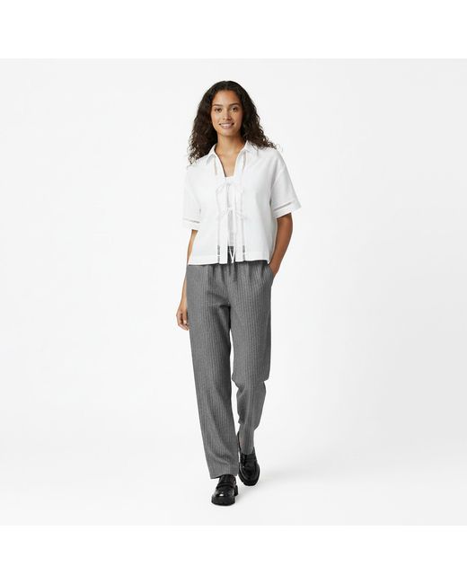 Jack Wills Gray Pinstripe Tailored Trousers