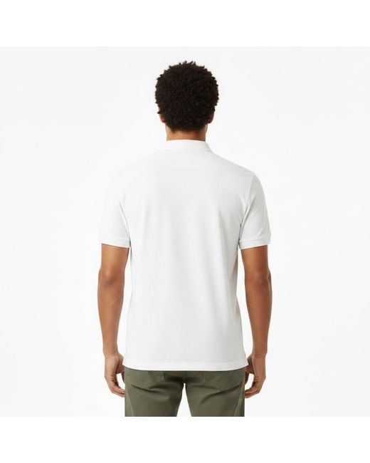 Farah White Emerson Short Sleeve Polo Shirt for men