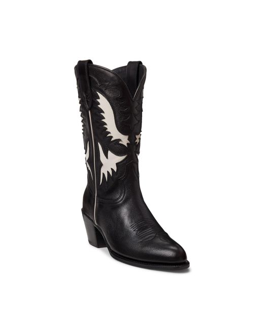 Polo Ralph Lauren Black Western Cowboy Boots