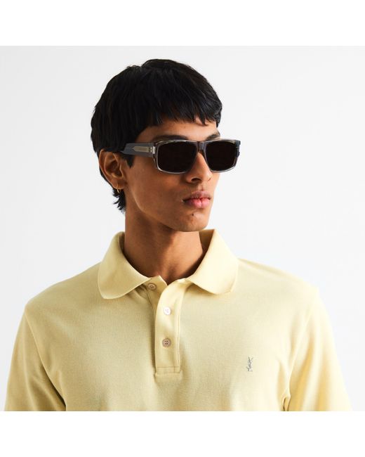 Saint Laurent Gray Classic Wayfarer Sunglasses for men