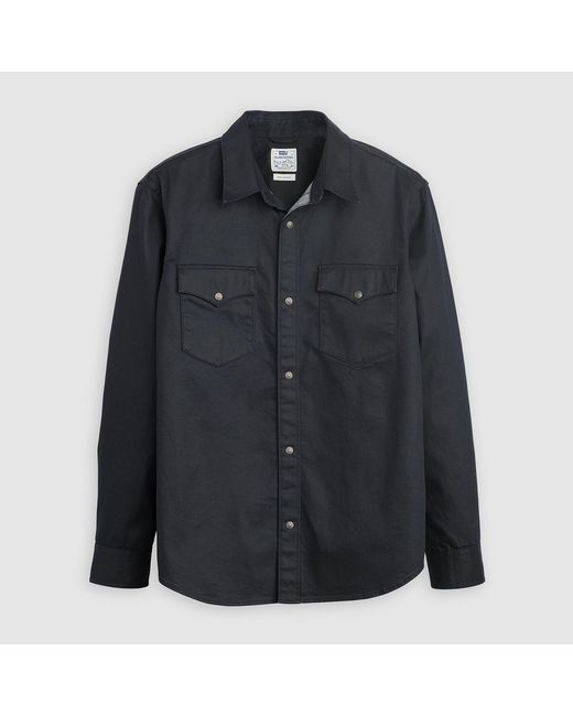 Levi's Black Long Sleeve Relaxed Fit Shirt for men