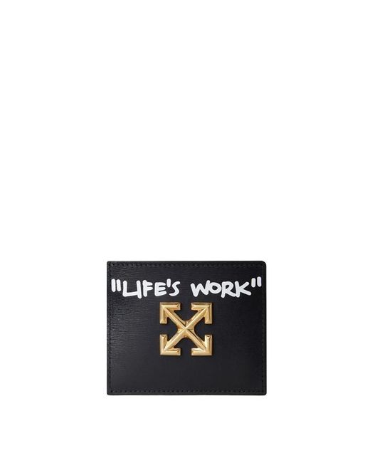 Off-White c/o Virgil Abloh Black Jitney Leather Card Holder