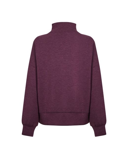 Varley Purple Hawley Half Zip Sweatshirt
