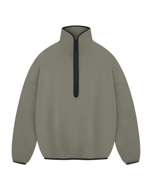 Adidas Gray Quarter-Zip Fleece for men