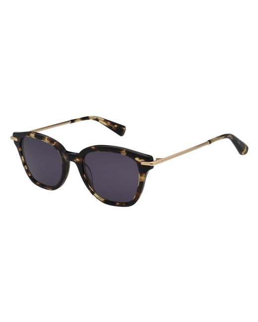 AllSaints Black Valensi Round Sunglasses