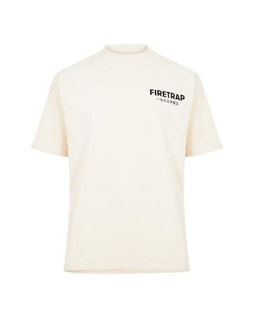 Firetrap White Established T-shirt Sn33 for men
