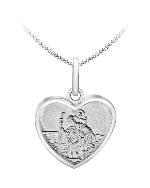 Be You Metallic Sterling St Christopher's Heart Necklace