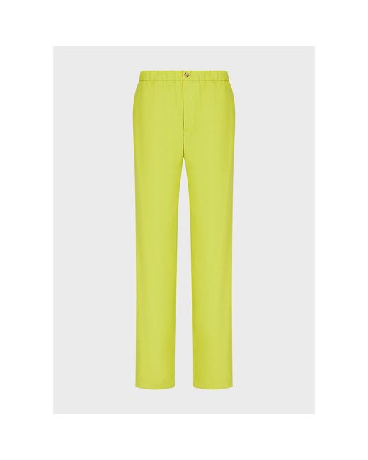 Emporio Armani Yellow Trousers for men
