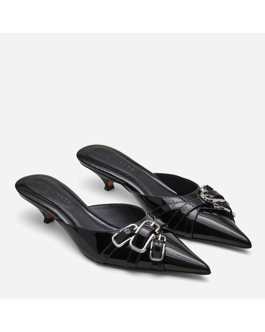 Marc Jacobs Black Emma Kitten Heeled Mules