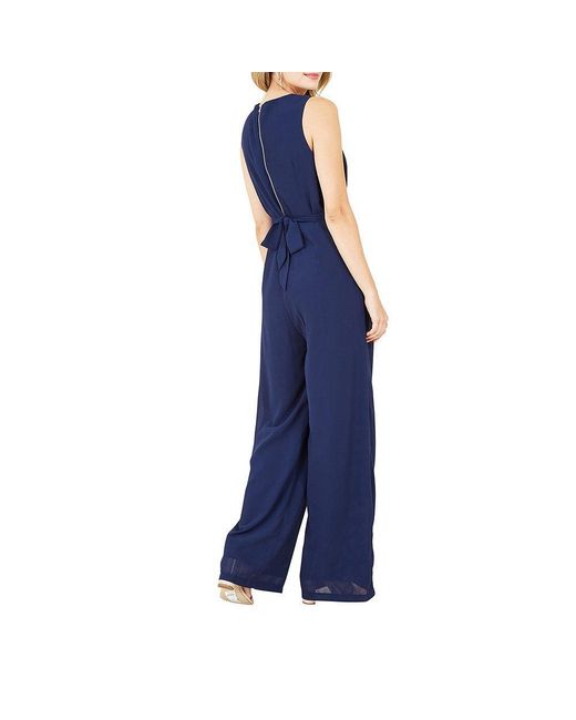 Yumi' Blue Wrap Jumpsuit