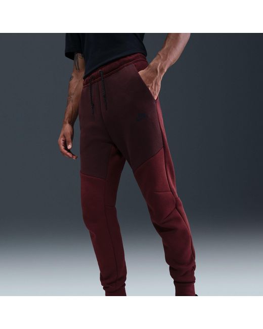 Nike Red Tech Fleece Joggers for men