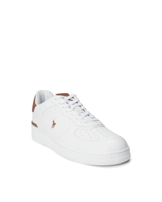 Polo Ralph Lauren White Master Court Trainers for men