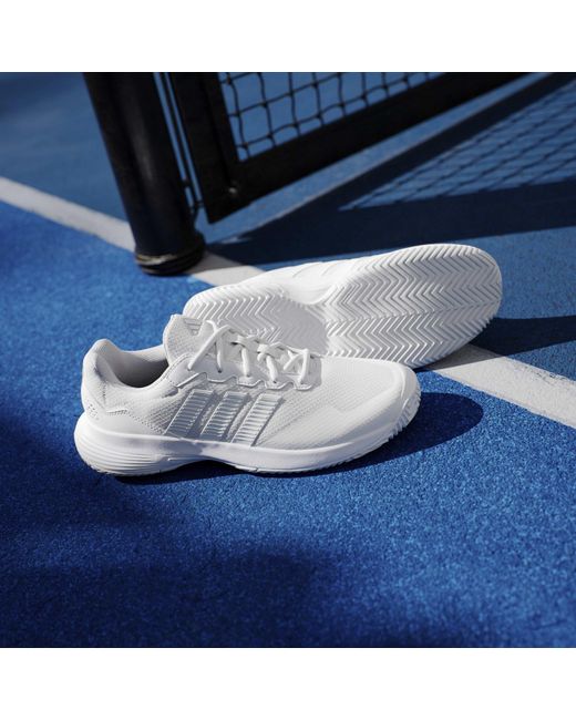 Adidas White Gamecourt Tennis Shoes for men