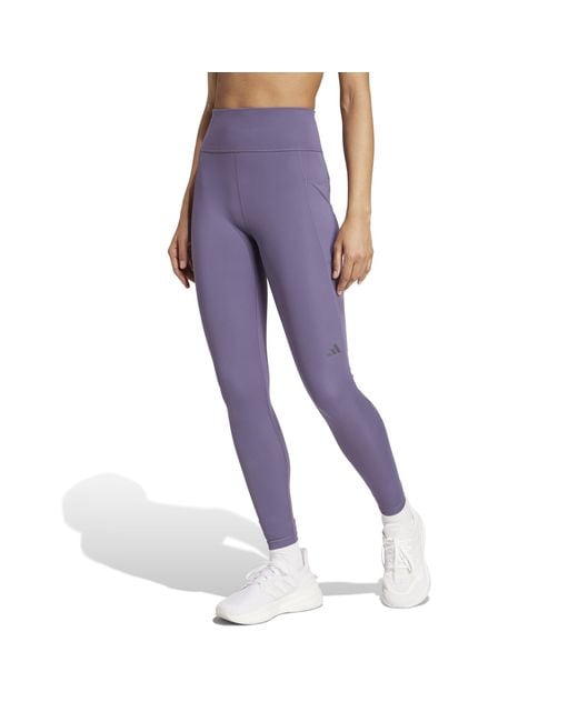 Adidas Purple Own The Run 7/8 Length Running Tight