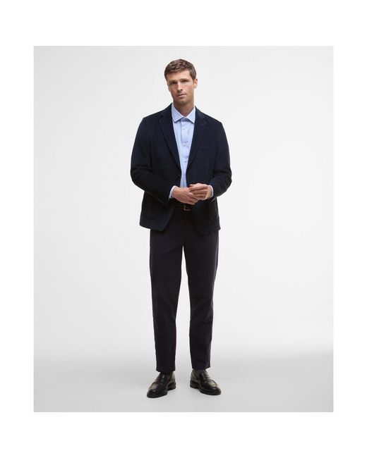 Barbour Blue Wallington Corduroy Long Sleeve Blazer for men
