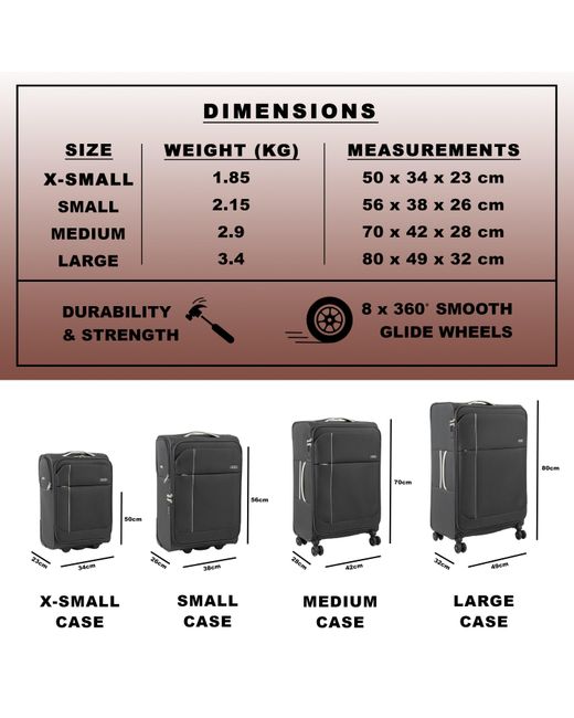 A2B Gray Odyssey Hold Suitcases Lightweight Travel Luggage