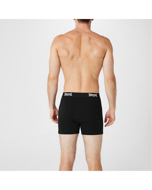 Lonsdale Black 2 Pack Boxer Shorts for men
