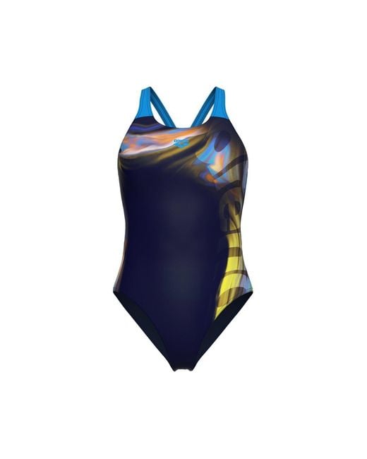 Arena Blue Dreamline V Back Swimsuit