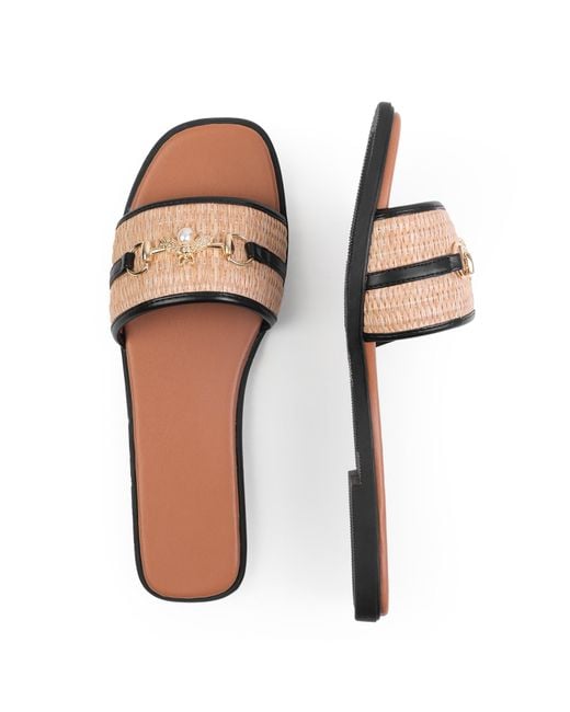 Where's That From Brown Where's Harmony Flat Sandals