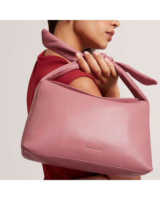 Ted Baker Pink Knot Bow Slouch Bag
