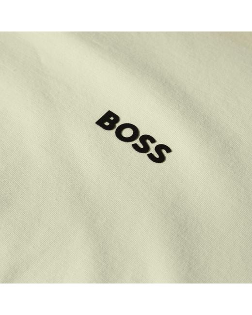 Boss Yellow T-Shirt With Logo Design Stretch Cotton for men