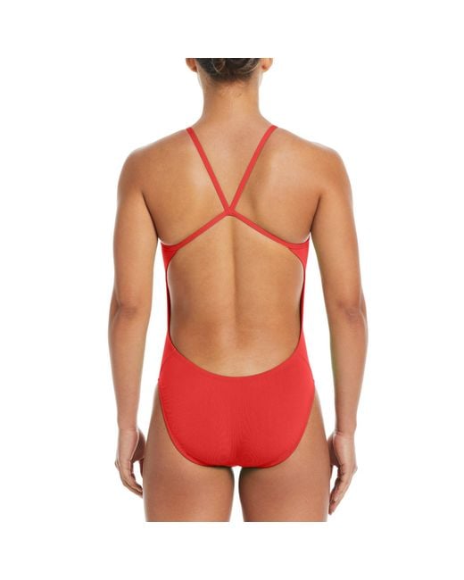 Nike Red One Piece Swimsuit
