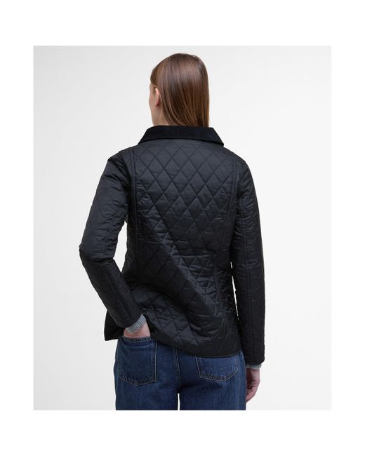 Barbour Black Annandale Diamond Quilted Long Sleeve Hip Length Jacket