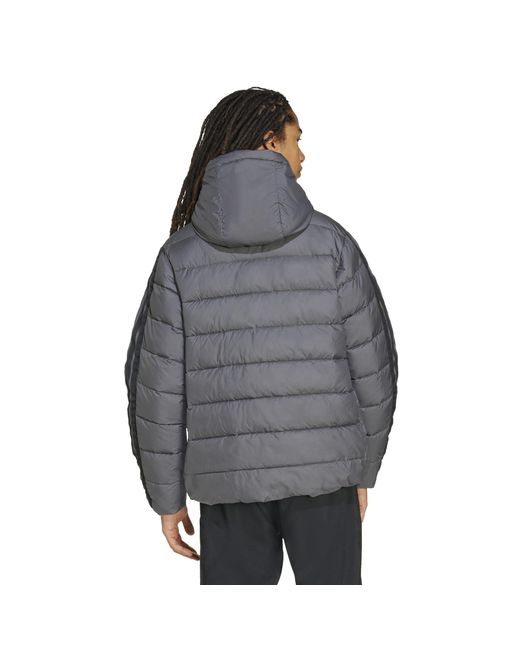 Adidas Gray Essentials Climawarm 3-Stripes Synthetic Down Jackets for men
