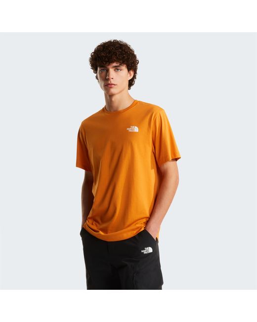 The North Face Orange Never Stop Exploring Regular Fit T-Shirt for men