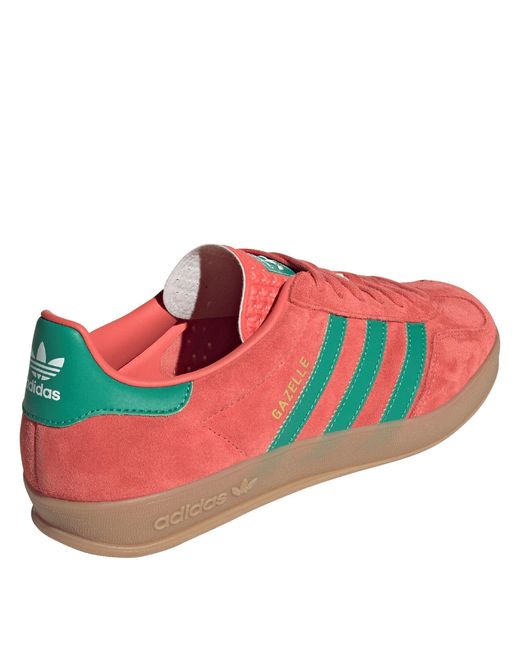 Adidas Originals Red Adults Gazelle Indoor Low-Top Trainers