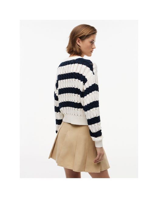 Tommy Hilfiger Blue Loose Cable Knit Jumper