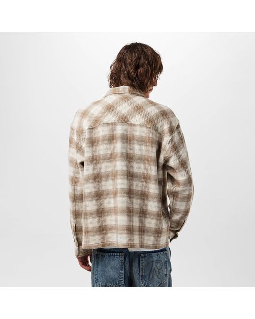 Represent Natural Waffle Flannel Shirt, Textured Fabric for men