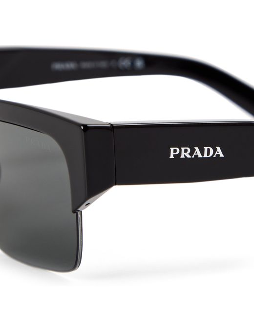Prada Gray 0Pr D12Su Clubmaster Sunglasses for men