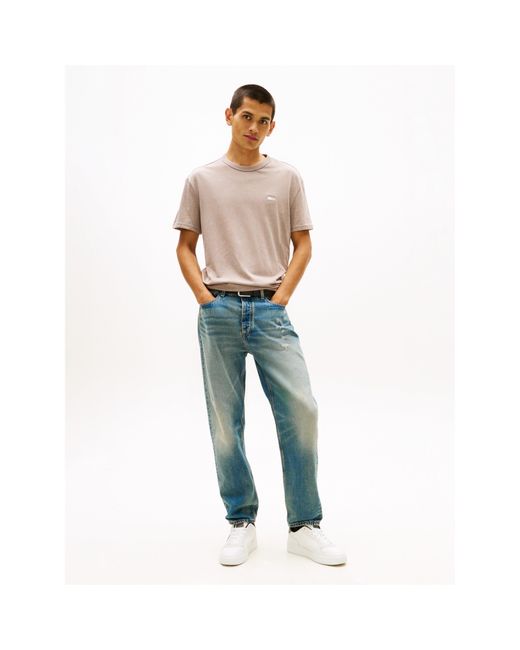 Tommy Hilfiger Pink Classic Tommy Small Badge T Shirt for men