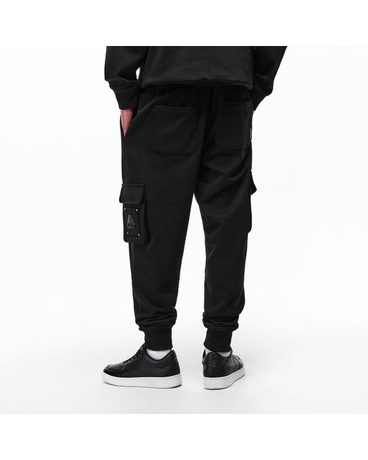 Moose Knuckles Black Hartsfield Closed Hem Fleece Joggers for men
