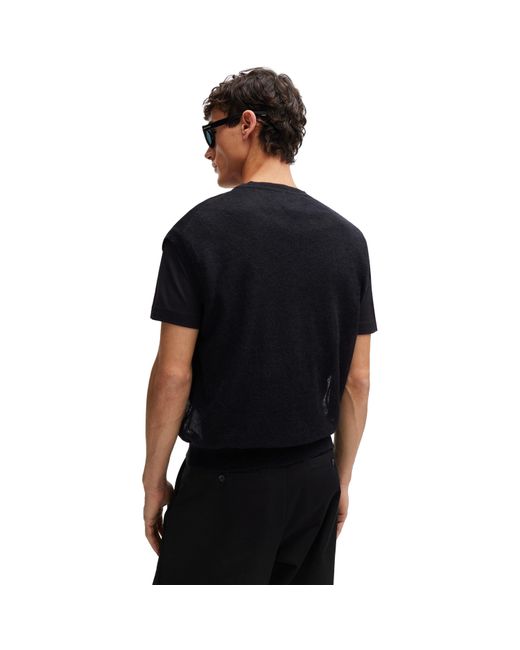 Boss Black Knitted T-Shirt for men