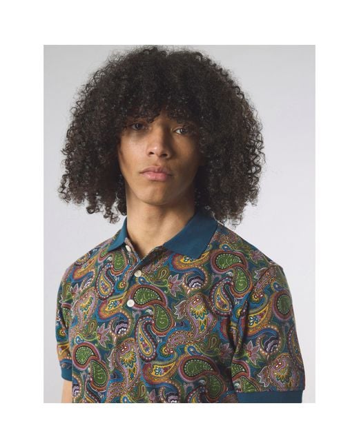 Pretty Green Blue Short-Sleeve Polo Shirt for men