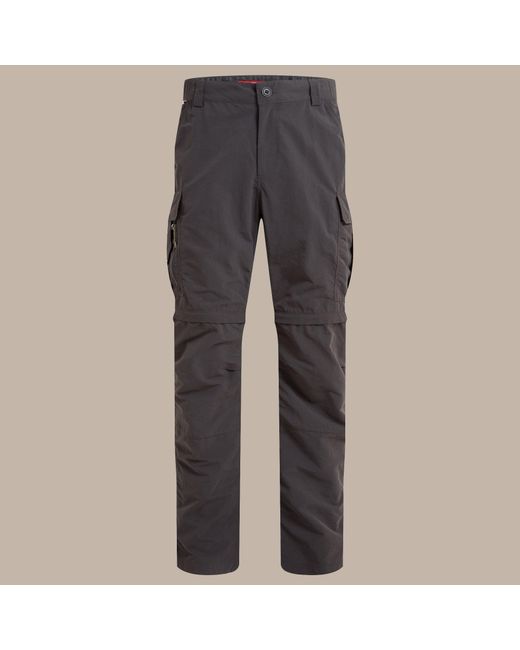 Craghoppers Black Nosilife Convertible Iii Insect-Repellent Cargo Tr for men