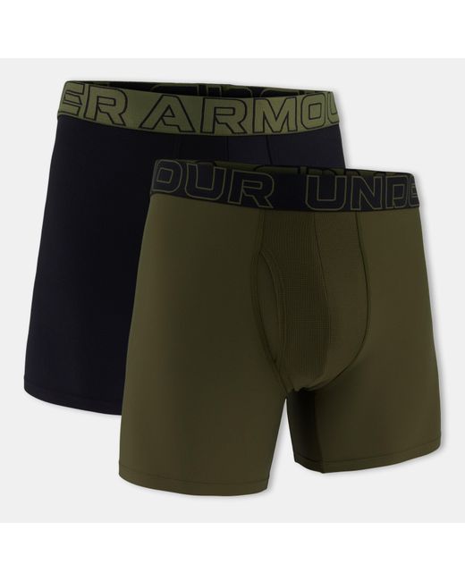 Under Armour Green 2Pk 6In Tech 2 Boxers for men