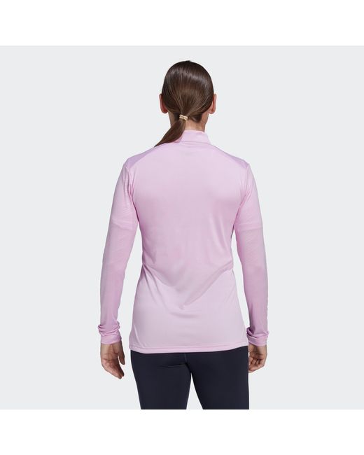 Adidas Purple Terrex Multi Half-Zip Long-Sleeve Top