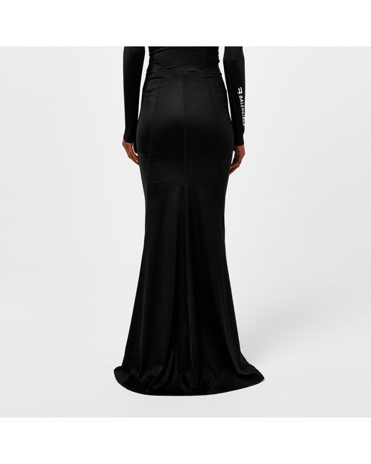 Balenciaga Black Sporty B Activewear Mermaid Skirt