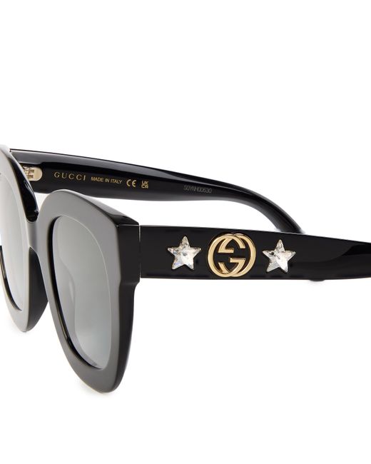 Gucci Gray Round Frame Sunglasses