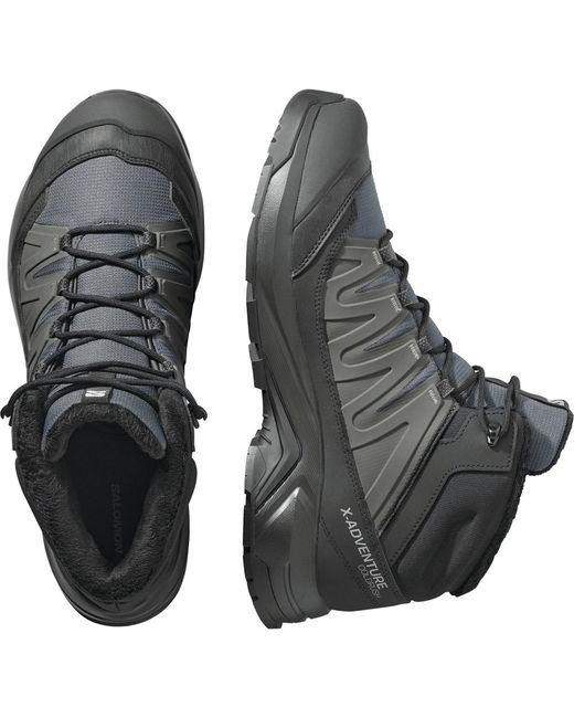 Salomon Black X Adventure Coldrush Waterproof Snow Boots for men