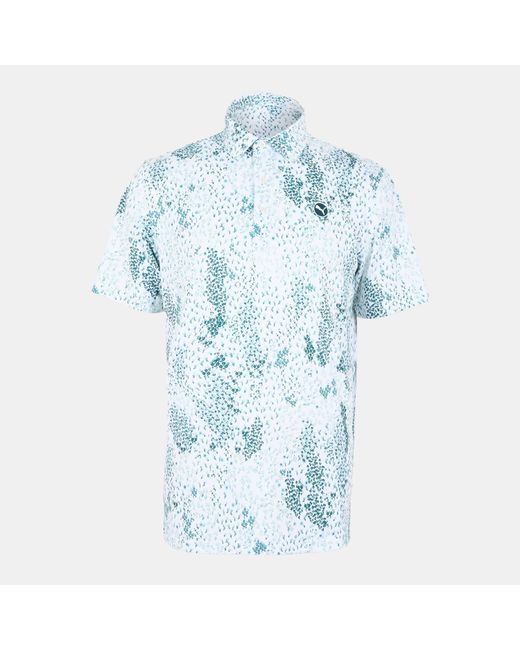 PUMA Blue Short-Sleeve Performance Polo Shirt for men