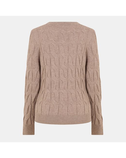 Tommy Hilfiger Brown Cable Knit Jumper