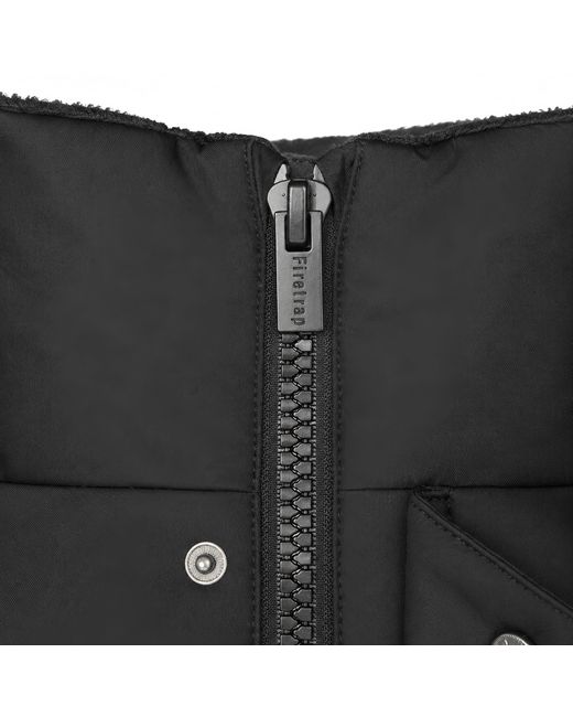 Firetrap Black Bubble Mid Jacket for men